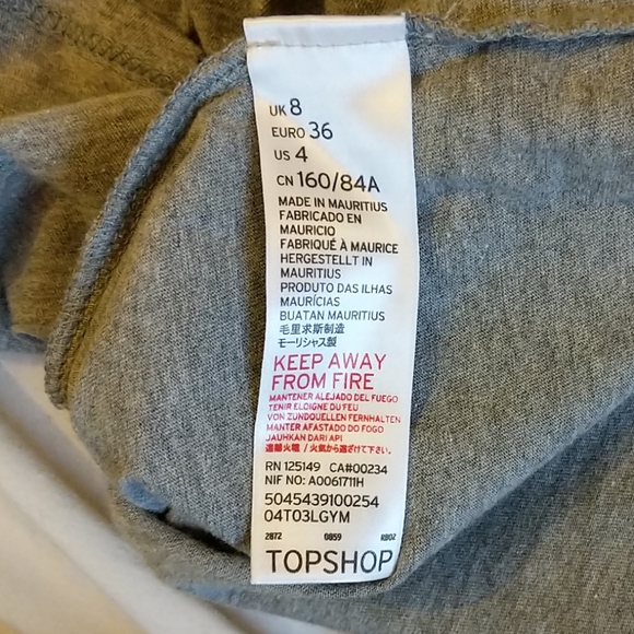 Topshop Grey Distressed Tee - Picture 5 of 7